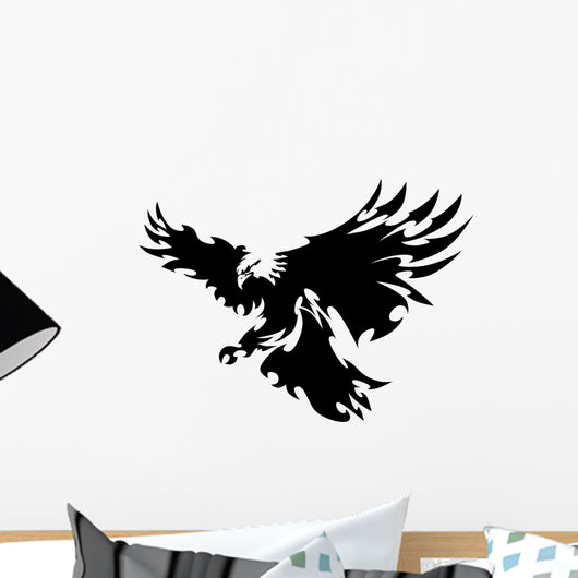 Eagle Mascot Flying Wings Wall Decal
