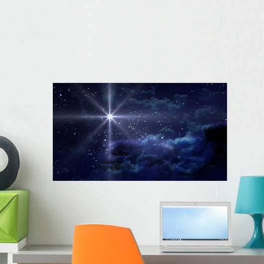 Blue Starry Night Wall Decal