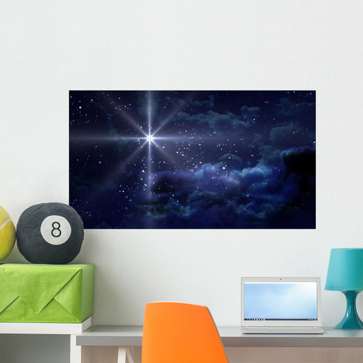 Blue Starry Night Wall Decal