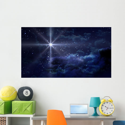 Blue Starry Night Wall Decal