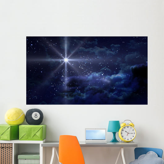Blue Starry Night Wall Decal