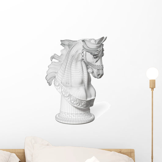 3D Model Horse Head Wall Decal