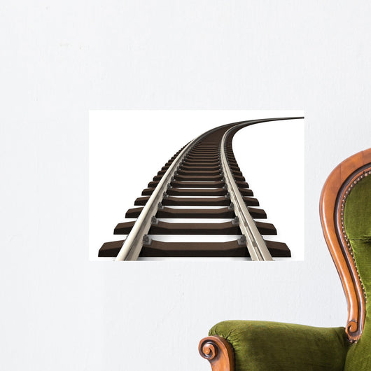 Curved Railroad Track Wall Decal