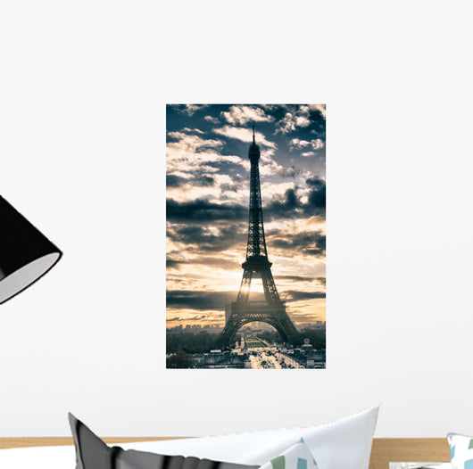 Sky Colors Over Eiffel Wall Decal
