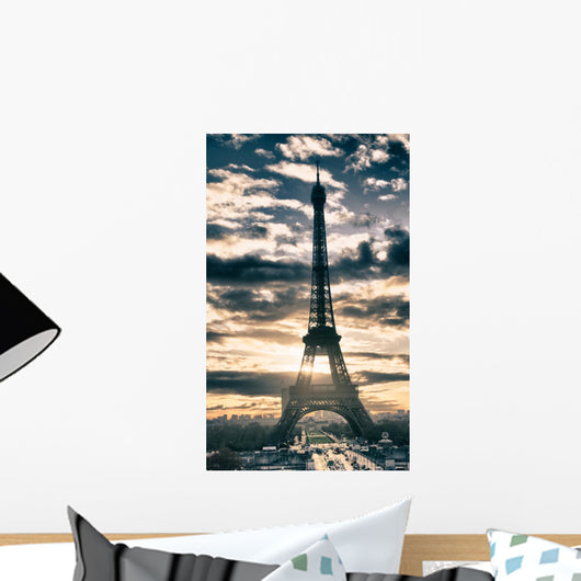 Sky Colors Over Eiffel Wall Decal
