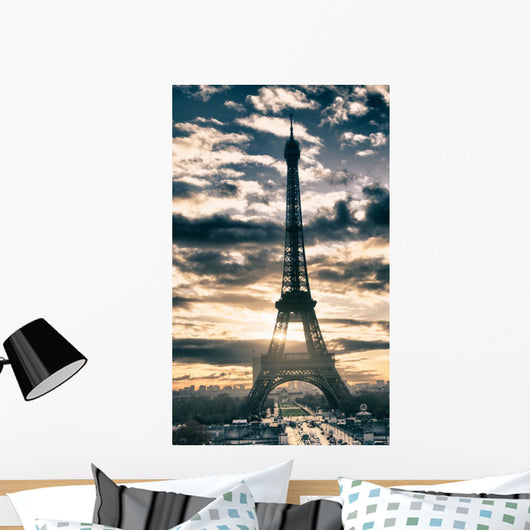 Sky Colors Over Eiffel Wall Decal