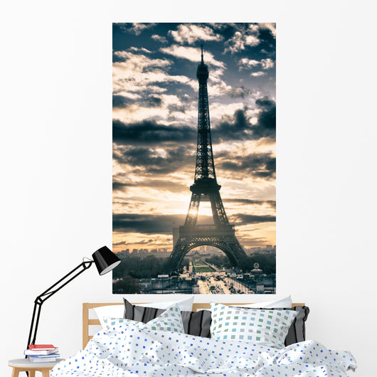 Sky Colors Over Eiffel Wall Decal