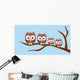 Owl Family Sitting Tree Wall Decal