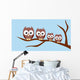 Owl Family Sitting Tree Wall Decal