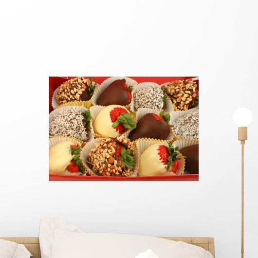 Box Large Strawberries Dipped Wall Decal