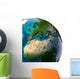 Realistic Planet Earth with natural water Wall Decal