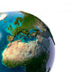 Realistic Planet Earth with natural water Wall Decal