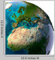 Realistic Planet Earth with natural water Wall Decal