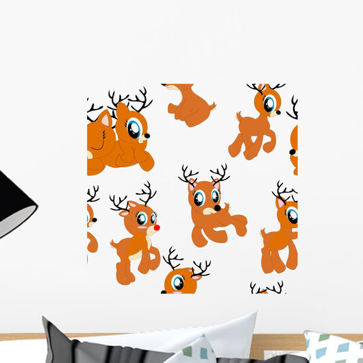 Seamless Pattern with Ponies Wall Mural