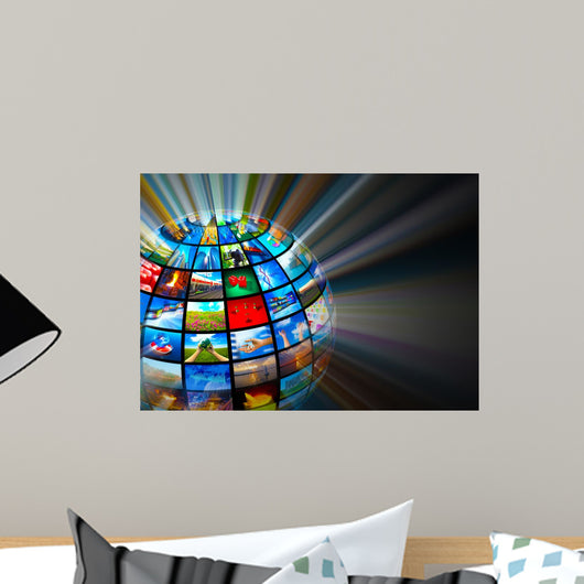 Media technologies concept Wall Mural