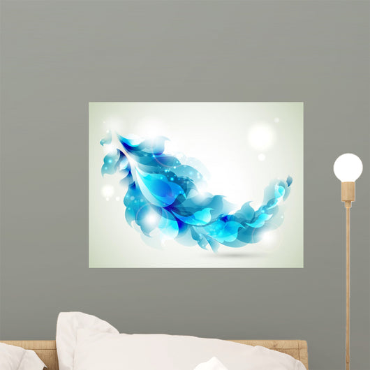 Abstract Blue Branch For Wall Decal