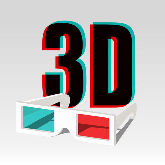 3D Cinema Glasses Wall Decal