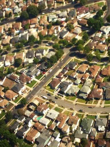 Aerial Suburban Landscape Wall Decal