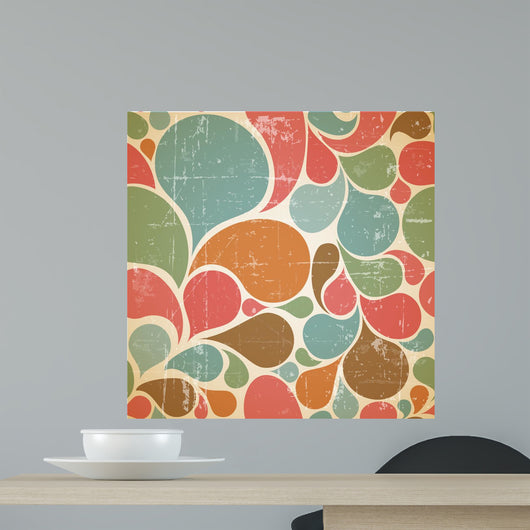 Vector Colorful Abstract Retro Wall Decal