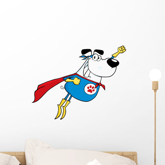 White Super Hero Dog