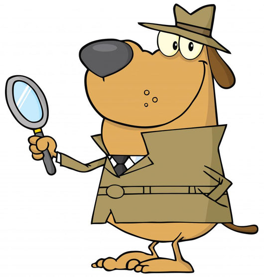 Dog Holding A Magnifying Glass Wall Decal