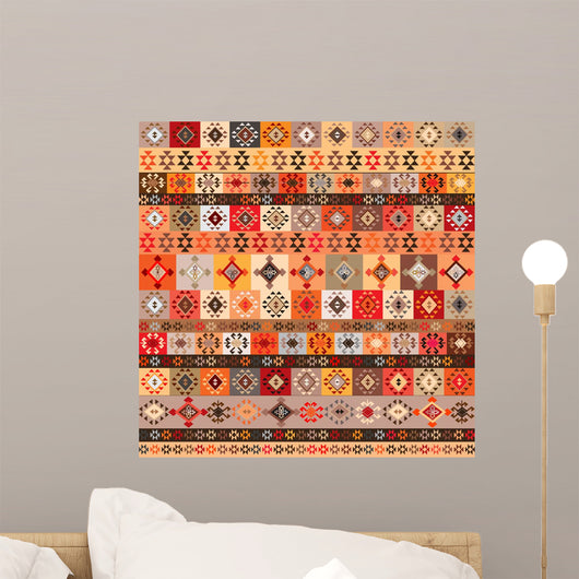 With Ethnic Motifs Wall Decal