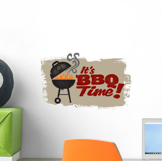 It'S Bbq Grilling Time Wall Decal