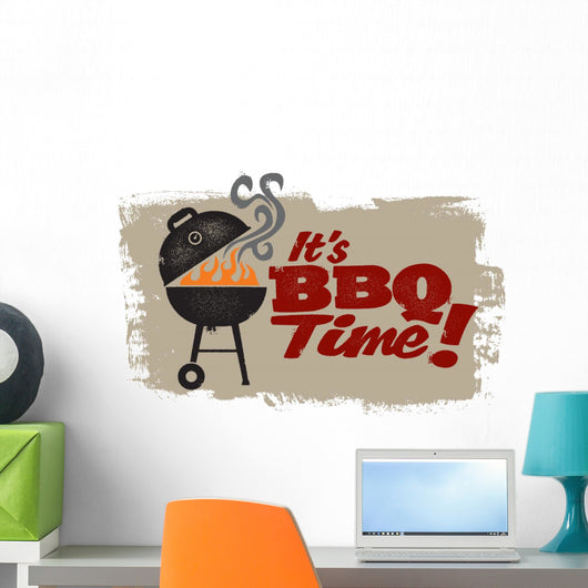 It'S Bbq Grilling Time Wall Decal