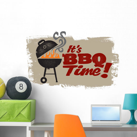 It'S Bbq Grilling Time Wall Decal