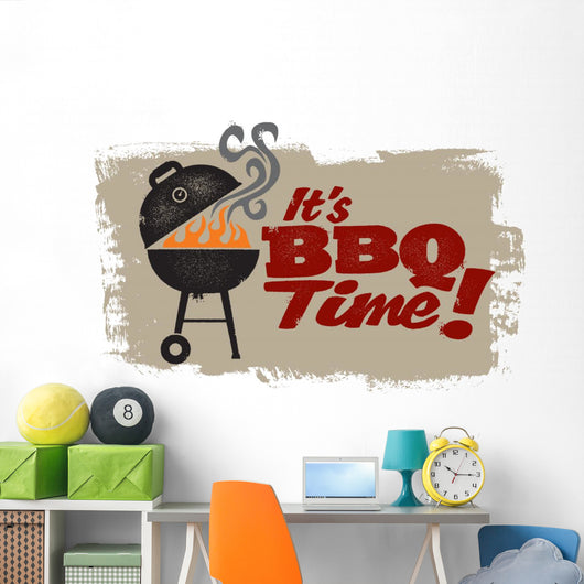 It'S Bbq Grilling Time Wall Decal