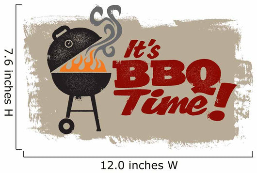 It'S Bbq Grilling Time Wall Decal