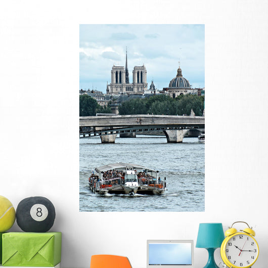 View of the Seine in Paris Wall Mural
