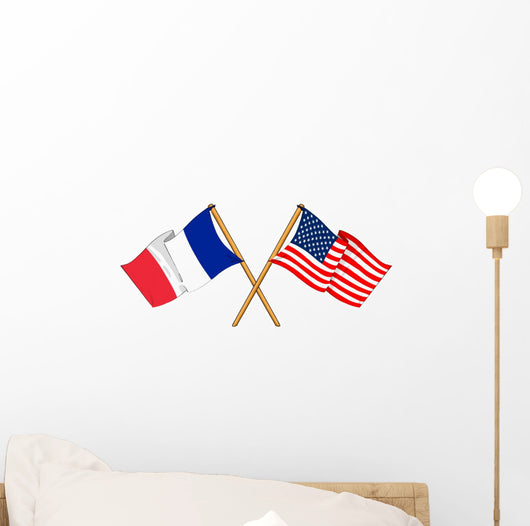 America and France Alliance Wall Decal