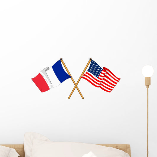 America and France alliance and friendship Wall Decal