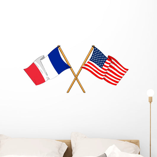 America and France alliance and friendship Wall Decal