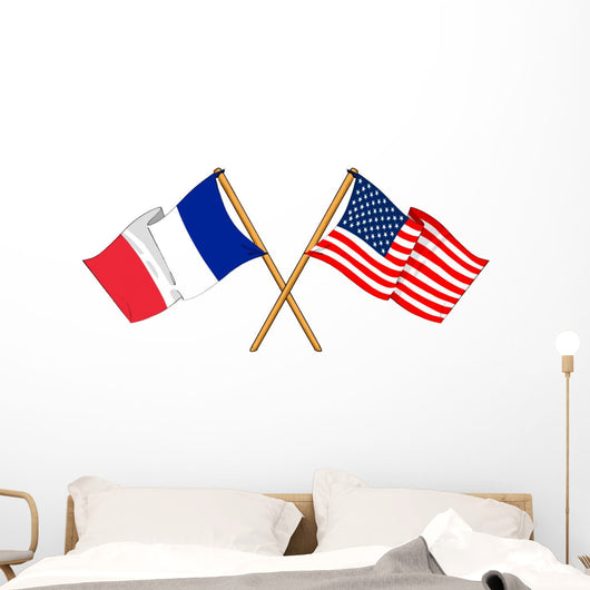 America and France alliance and friendship Wall Decal