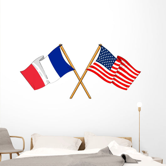 America and France alliance and friendship Wall Decal