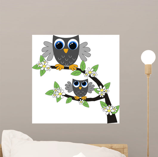 Two Grey Owls