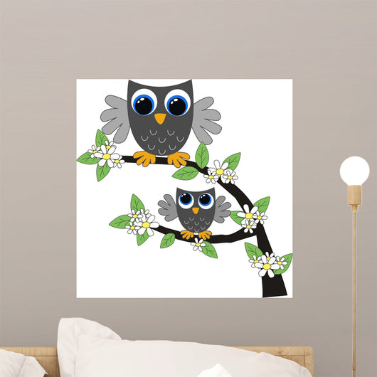 Two Grey Owls