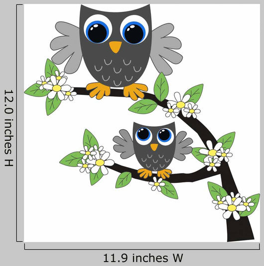 Two Grey Owls