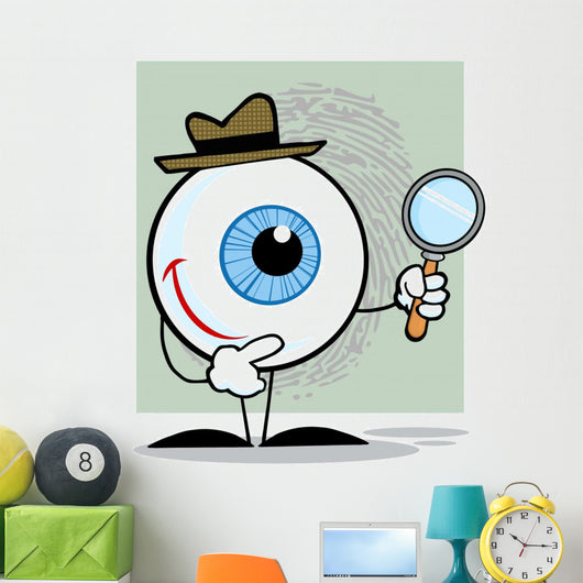 Detective Eyeball Holding Magnifying