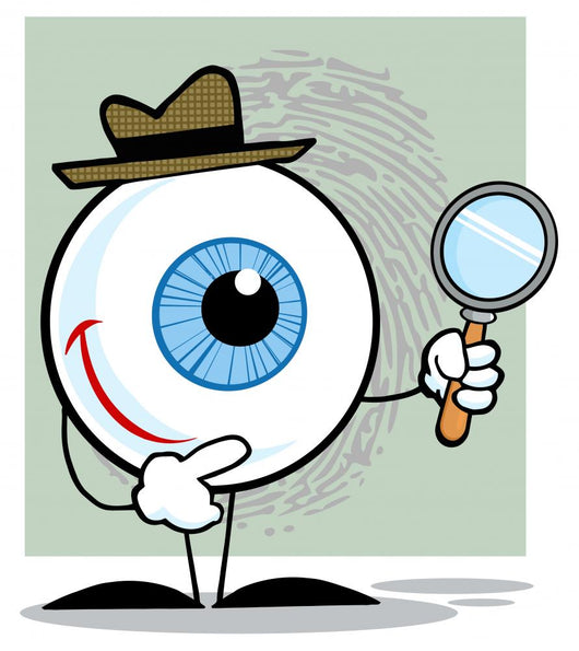 Detective Eyeball Holding Magnifying
