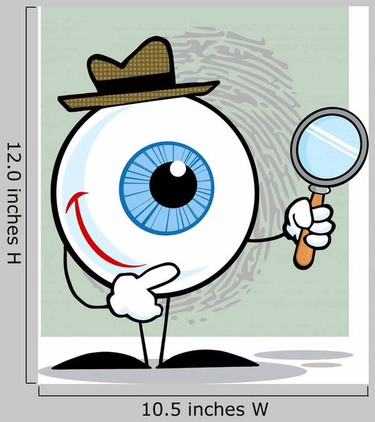 Detective Eyeball Holding Magnifying