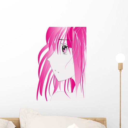 Pink Hairy Manga Girl