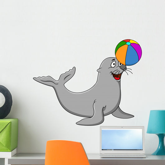 Seal with ball Wall Decal