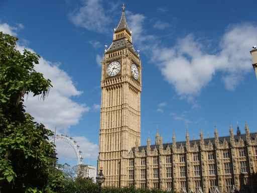 Big Ben Against a Blue Sky Wall Decal