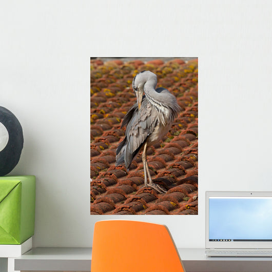 Blue Heron Roof Wall Mural