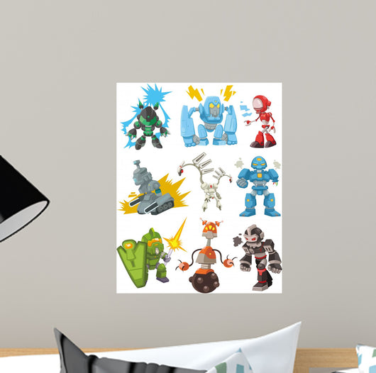 cartoon robots Wall Decal