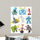cartoon robots Wall Decal