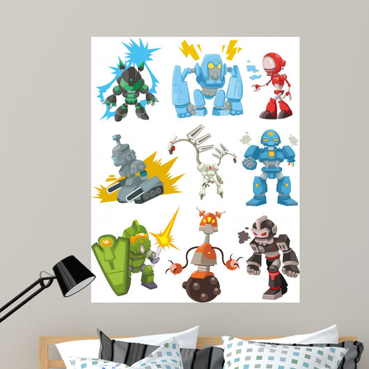 cartoon robots Wall Decal